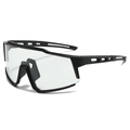 Gafas de ciclismo deportivas con montura negra y lentes claras para protección del viento - Montura Negra Lentes Transparentes