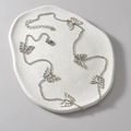 Collana a farfalla d'argento minimalista con ciondoli multipli e catena a maglie regolabile - Stile Sei Farfalle