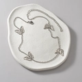 Elegante collana a farfalla in argento con quattro ciondoli traforati e chiusura regolabile - Stile con Quattro Farfalle