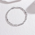 Bracciale a catena con maglie a torsione Mobius in acciaio inossidabile argento lucido - Color Acciaio