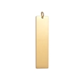 Gepolijste rechthoekige gouden roestvrijstalen hanger met oogje voor halskettingen - Rechthoekige Hanger / Goud