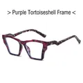 Montatura occhiali cat-eye maculato viola con stanghette a zigzag particolari - Montatura Leopardata Viola