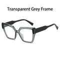 Lunettes de soleil carrées à la mode avec monture gris transparent et branches noires - Standard / Montures gris transparent normales (incl. TVA 13 %)