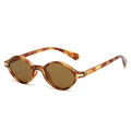 Petites lunettes de soleil ovales rétro avec monture écaille de tortue et verres marron - Standard / Monture Écaille de Tortue Verres Thé