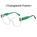 Lunettes de soleil carrées avec monture transparente et branches vert vif - Standard / Standard (incl. 13% TVA) monture transparente