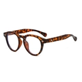 Gafas redondas retro de carey con remaches metálicos y cristales transparentes - Régulier / Marco Carey Lente Transparente