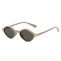 Lunettes de soleil rétro œil-de-chat, monture kaki brillante et verres gris foncé - Standard / Monture Kaki Verres Gris