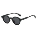 Gafas de sol redondas vintage negras para hombre y mujer con protección UV moda - Régulier / Montura Negra Lentes Grises