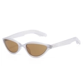 Classic cat eye sunglasses with frosted purple translucent frame and amber lenses - Regular / Standard (Incl. 13% VAT) Grey-Purple Frame Tea Lenses