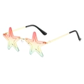 Lunettes de soleil étoile avec verres dégradés rouge jaune vert et branches en métal doré - Standard / Standard (incl. TVA 13 %) Monture dorée avec verres roses, jaunes et verts
