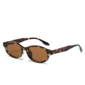 Retro oval sunglasses featuring classic tortoiseshell frames with tinted brown lenses - Tortoiseshell Frame Tea Lens
