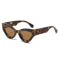 Occhiali da sole vintage cat-eye con montatura tartarugata e lenti marroni per uomo e donna - Montatura Leopardata / Lenti Tè