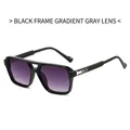Lunettes de soleil punk avec monture noire épaisse et verres dégradés violet-gris - Standard / Standard Monture noire verres dégradés gris (Incl. TVA 13 %)