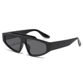 Gafas de sol de montura gruesa irregular con patrón de monograma de puntos y lentes oscuros - Régulier / Montura Negra Lentes Grises