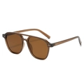 Κλασικά γυαλιά ηλίου aviator με σκελετό στο χρώμα του τσαγιού και σκούρους καφέ φακούς - Σκούρο Πλαίσιο Τσαγιού Φακοί Τσαγιού