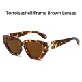 Lunettes de soleil chic à monture écaille, verres bruns et charnière en métal doré - Monture écaille verres thé (TVA 13 % incl.)