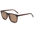 Vintage tortoiseshell square TR sunglasses for men and women with polar lenses - Tea Frame Tea Lens