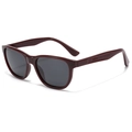 Retro polarized sports sunglasses with dark red glossy frames and grey lenses for cycling - Wine Red Frame Grey Lens