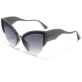 Cat eye cycling sunglasses with wavy temples and gradient grey lenses for outdoor sports - Regular / Regular (Inc. 13% VAT) Gray Frame with Gradient Gray Lenses
