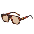Flat top square sunglasses in tortoiseshell frame with champagne tinted lenses - Regular / Tortoiseshell Sunglasses with Champagne Lenses