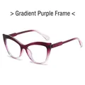 Occhiali cat eye con montatura sfumata viola e lenti trasparenti anti luce blu - Sfumato Viola / Lenti trasparenti