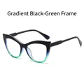 Cat eye glasses frame featuring a stylish gradient black green finish for women - Regular (including 13% special ticket) gradient black and green frame / Clear Lens