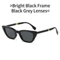 Occhiali da sole cat-eye pieghevoli con montatura nera lucida e lenti anti-UV scure - Montatura Nero Lucido Lente Grigia