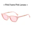 Pink cat-eye folding sunglasses for women featuring pink lenses and golden hinges - Regular / Regular Pink Frames with Pink Lenses (Inc. 13% VAT)