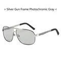 Lunettes aviateur en bronze argenté avec verres photochromiques gris pour hommes actifs - Standard / Standard monture argent et anthracite avec verres photochromiques (TVA de 13 % incluse)