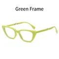 Cat eye folding sunglasses in fruit green frame with transparent lenses for women - Regular / Standard Fruit Green Frame