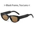 Retro vintage sunglasses featuring a thick black frame and stylish tea colored lenses - Black Frame Tea Lens