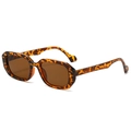 Fashion oversized square tortoiseshell sunglasses with brown lenses for trendy street style - Tortoise Frame Tea Lens