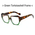 Occhiali da lettura spessi tartarugati verdi con lenti anti luce blu fashion - Montatura Tartarugata Verde