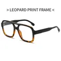 Dual bridge glasses frame with black and leopard print tortoise shell finish - Black Leopard