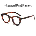 Gafas de sol redondas retro con estampado de leopardo y lentes anti-luz azul - Régulier / Marco de Leopardo
