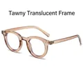 Gafas de sol redondas vintage color té con montura transparente y lentes azules - Régulier / Té Transparente