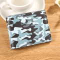 Cartera de hombre plegable con estampado de camuflaje azul y acabado de piel sintética - Camuflaje Azul Claro