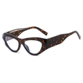 Montatura occhiali cat-eye retrò tartarugata con aste larghe e lenti trasparenti moda - Montatura Tartarugata Lente Chiara
