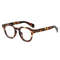 Retro tortoiseshell eyewear with square frames and diamond metal rivet accents on the side - Tortoise Frame White Lenses (Incl. 13% VAT) / Clear Lens