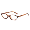 Montatura per occhiali ovale vintage classica con motivo tartarugato in marrone scuro - Montatura Tartarugata Lente Chiara / Trasparente