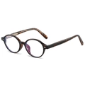 Oval tortoiseshell cellulose acetate glasses frames with vintage anti-blue light lenses - Tortoise Frame Clear Lens