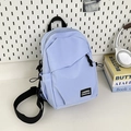 Sac à bandoulière minimaliste violet clair avec sangle noire réglable pour un usage décontracté - Bleu Sans Pendentif