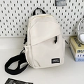 Sac de poitrine croisé blanc cassé minimaliste avec sangle réglable et poche latérale - Blanc Sans Pendentif