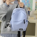 Sac de poitrine en nylon bleu clair minimaliste avec accessoire pendentif basket stylé - Bleu Avec Pendentif Mini Chaussure