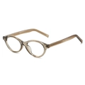Vintage cat-eye blue light blocking glasses in transparent tea brown with oval frames - Champagne