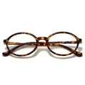 Occhiali da lettura retrò TR90 anti-luce blu con montatura rotonda tartarugata da donna - Montatura Tartarugata Lente Chiara