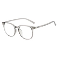 Eleganti occhiali quadrati grandi in TR90 grigio trasparente con design ottico leggero - Grigio Trasparente