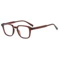 Classic tea-colored square frame blue light blocking glasses for men and women - Cold Tea Frame Clear Lens