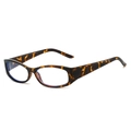 Women's oval blue light blocking glasses with stylish leopard print tortoise frames - Tortoise Frame Clear Lens