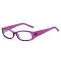 Fashionable translucent purple rectangular frame glasses with anti-blue light lenses - Purple Frame Clear Lens